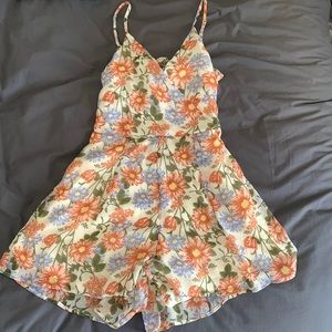 American Eagle Tie Back Romper with Pockets